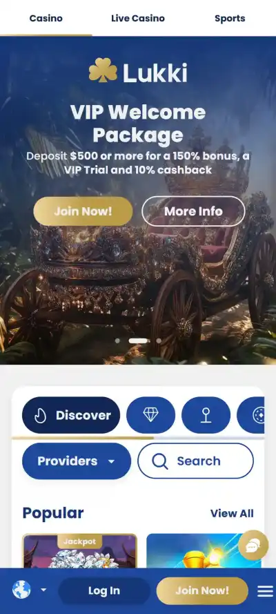 Lukki AU website displayed in a mobile browser viewport